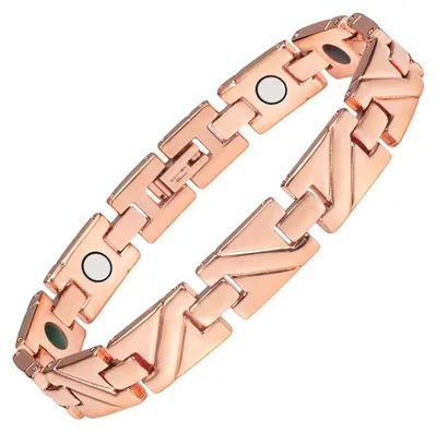 Immagine prodotto di Solidchoice - Bracciale magnetico terapeutico da donna, color rosa oro