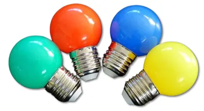Produktbild von 7120 LED Tropfen 1 Watt bunt MIX 4 Stück rot/gelb/grün/blau