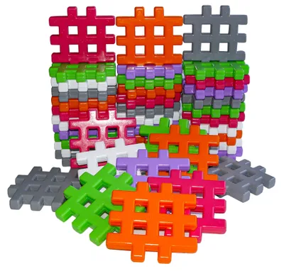 Image de Marioinex Wafle Klocki 55 elementów kolory energetyczne