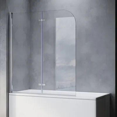 Produktbild von SONNI Badewannenaufsatz 120x140 cm Nano Glas Faltbar Badewannenfaltwand Duschabtrennung Faltwand Komfort