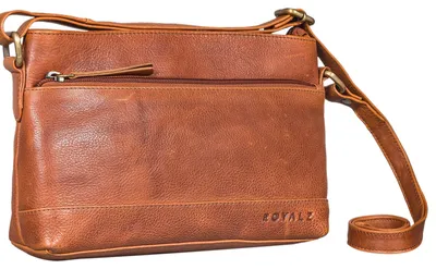 Produktbild von ROYALZ Echtleder Vintage Handtasche Damen Umhängetasche "Minnesota" Moderne Schultertasche Leder klein Lederhandtasche Elegant Clutch Tasche