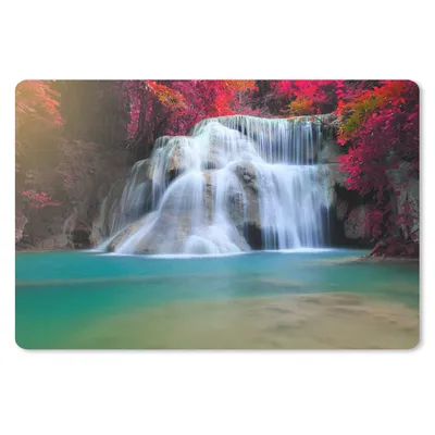 Produktbild von MuchoWow® Mauspad Mousepad Wasserfall - Bäume - Rot - Landschaft - Natur 27x18 cm - Mousepads - Maus Mat - Pad - Mausunterlage - Büroartikel - Desk Matten