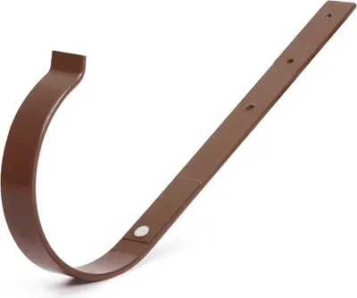 Produktbild von Dachrinnenhaken aus Metall, gerade Ø 75 mm, braun RAL 8017