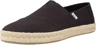 Produktbild von Toms Alpargata Rope 2.0 Herren Recycelte Baumwolle Espadrille Turnschuhe Schwarz – 7 Großbritannien - 40,5 EU - 8 US / Schwarz