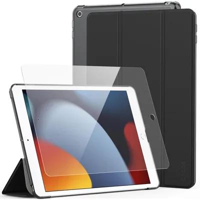 Obrázek produktu pro Ochranný obal pro iPad 9./8./7. generace (10,2 palců) s ochrannou fólií, černý