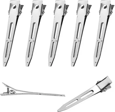 Obrázek produktu pro 70 kovových sponek do vlasů, 5,5 cm, stříbrné, pro ženy, kadeřnické potřeby