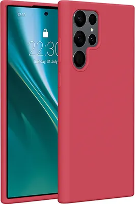 Zdjęcie produktu dla Etteri silikonowe etui na telefon Samsung Galaxy S22 Ultra malinowe