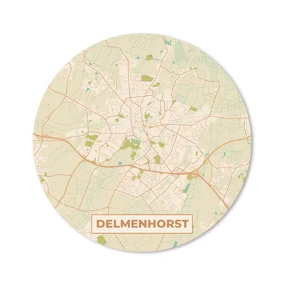Produktbild von MuchoWow® Mauspad Mousepad Delmenhorst - Karte - Stadtplan - Vintage 20x20 cm - Mousepads - Maus Mat - Pad - Mausunterlage - Schreibtischmatte