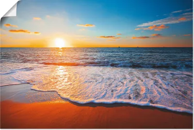 Produktbild von ARTland Poster Sonnenuntergang und das Meer Größe: 90x60 cm