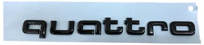Original Audi Black Edition Emblem Schriftzug Logo Schwarz QUATTRO – Produktansicht