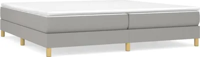 Obrázok produktu pre vidaXL Box spring bed frame light grey 200x200 cm fabric