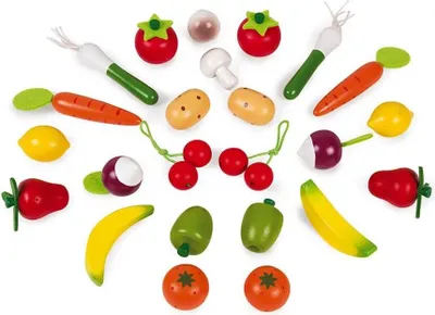 Produktbild von Janod Obst-und Gemüsekorb 24 Stücke Mehrfarbig 3-8 Years Mehrfarbig 3-8 Years