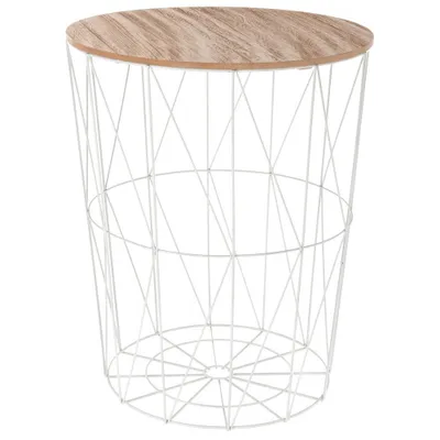 Produktbild von Beistelltisch "kumi" weiß d47cm  - Atmosphera créateur d'intérieur