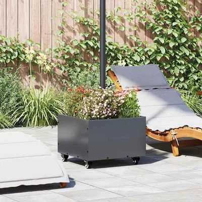 Image de Maison Exclusive - Support pour parasol anthracite 45 x 45 x 45 cm en acier