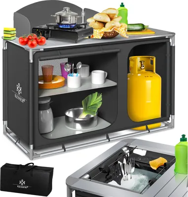 Produktbild von KESSER® Campingschrank, Campingküche mit Aluminiumgestell, inkl.Tragetasche , Kocherschrank für Camping , Campingmöbel , Outdoor