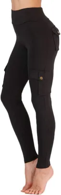 Produktbild von Sportleggings Damen, hohe Taille, mit Taschen, elastisch, für Yoga