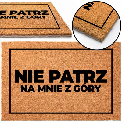 Image de TabPrint Paillasson Coco Inscription 'Ne me regarde pas d'en haut' 40x60cm