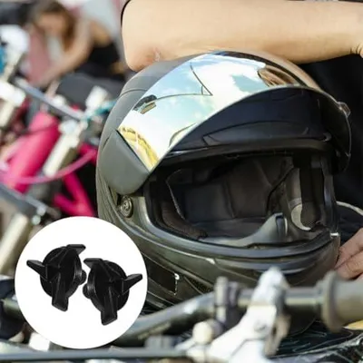 Produktbild von Schraubensatz für Helme – 10 Stück aus schwarzem Kunststoff