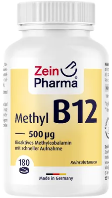 Immagine prodotto di ZeinPharma, compresse orosolubili di vitamina B12, 500 µg, 180 compresse