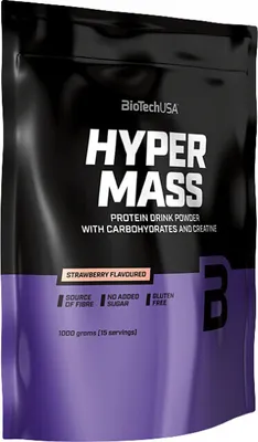 Obrázok produktu pre BioTech USA Hyper Mass 1000 g slan karamel / Gainery / Vysoko kalorick gainer bez pridanho cukru obohaten o kreatn a vlkninu