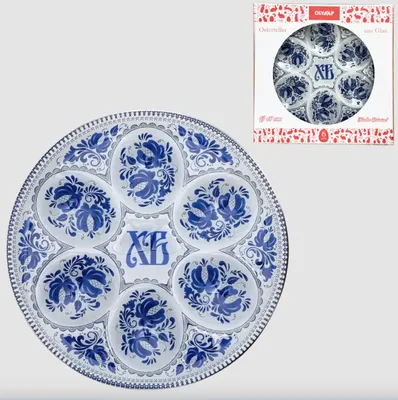 Produktbild von Osterteller ХB! GZEHL auf 6 Eier, Ø 18 cm, aus Glas