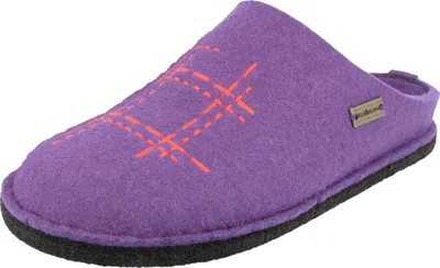 Produktbild von Haflinger Damen Pantoffel Hausschuh Filz Flair Crossroad 314038, Größe:42 EU, Farbe:Lila