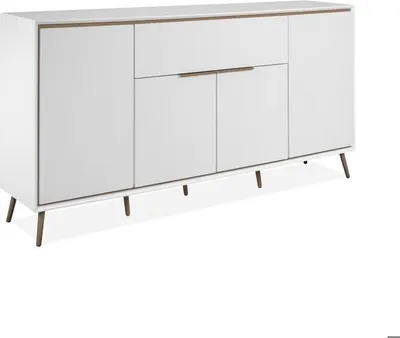 Image de Buffet ARONA 51B, Blanc Chene Artisan, 4 Portes 1 Tiroir, 175 x 90 x 38 cm