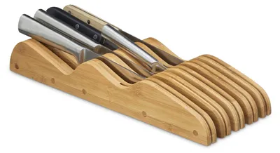Produktbild von Messerschublade aus Bambus, ohne Messer, für 9 Messer, 5x12x40 cm