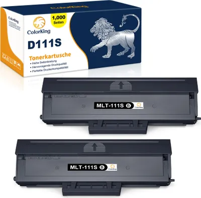 A box of ColorKing toner cartridges and two toner cartridges.