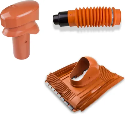 Produktbild von Klöber-Set9 Dachentlüftung DN100 Rot kurz Universal Grundplatte
