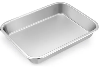 Produktbild von Backblech Edelstahl 27 x 21 x 4,5 cm rechteckig für Lasagne Brownie Tiramisu spülmaschinenfest