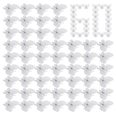 Produktbild von 60 Stück Pflanzenclips, transparente Orchideenklammern in Schmetterlingsform