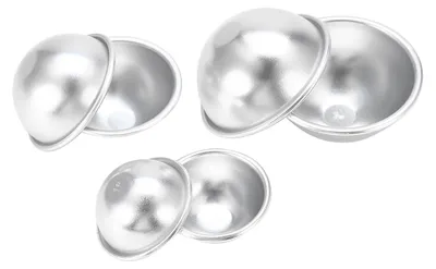Obrázek produktu pro Ručně vyráběné formy na koupelové bomby z hliníkové slitiny, šumivé formy na dorty pro kutily a DIY