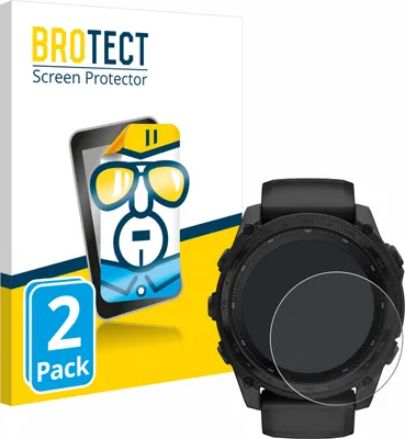 Produktbild von 2x Für Garmin Tactix 8 Solar (51 mm) Schutzfolie BROTECT Displayschutz Display Schutz Folie Klar Transparent
