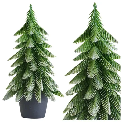 Immagine prodotto di Albero di Natale decorativo artificiale in vaso, color argento, 22 x 10 cm