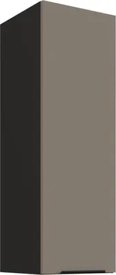 Image de Armoire murale haute LUNARA - largeur 30 cm, beige foncé/noir