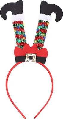 Zdjęcie produktu dla Dziecięca opaska świąteczna ze światełkami na nogę Elf Dziecięce akcesoria do włosów Świąteczne nakrycie głowy Fancy Dress