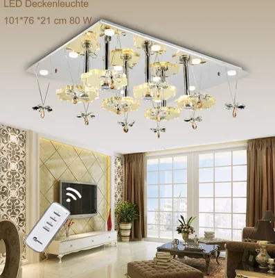 Immagine prodotto di Plafoniera LED in cristallo 1680 101*76 cm design floreale colore della luce commutabile separatamente A+