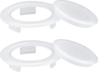 Produktbild von Tischschirmring 2 Stück, Weiß, PVC-Kunststoff, Für 4-Cm-Schirmstange, 5-Cm-Lochdurchmesser, Für Terrassentische Mit Gehärtetem Glas