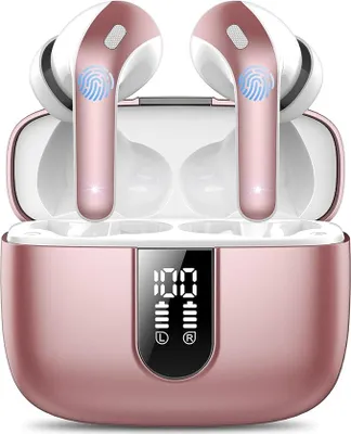 Produktbild von In Ear Kopfhörer Bluetooth 5.3 mit 50H Tiefer Bass, 2026 Neue Kabellose Kopfhörer Noise Cancelling Earbuds mit 4 ENC Mic, IPX7 Wasserdicht Ohrhörer