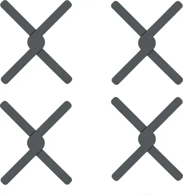Produktbild von Krumble Topflappen - Faltbarer Silikon-Topflappen - Pfannenuntersetzer - faltbar - 4er-Set - Anthrazit