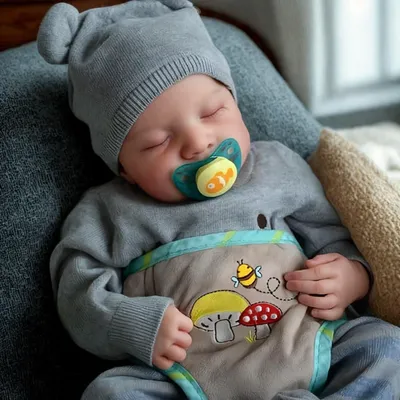 Productafbeelding van Reborn baby doll - Realistische vinyl pop - 51 cm