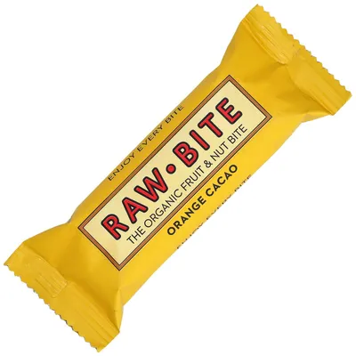 Productafbeelding van RAWBITE, biologische fruit- en notenbites, sinaasappel-cacao, biologisch, 50g