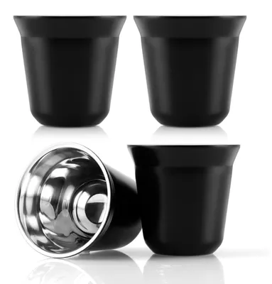 Productafbeelding van Set van 4 Dubbelwandige Geïsoleerde Koffiekopjes