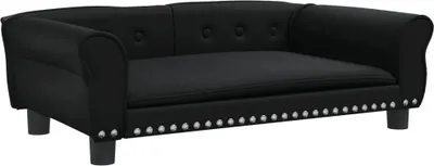 Zdjęcie produktu dla vidaXL Legowisko dla psa czarne 95x55x30 cm imitacja skóry