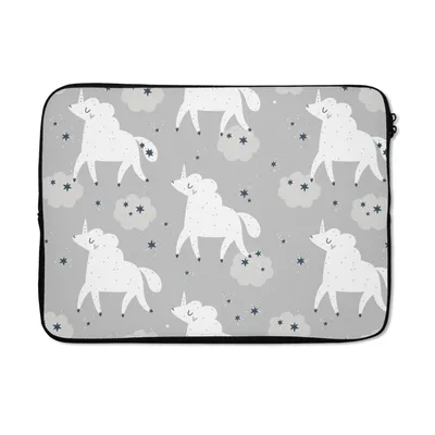 Produktbild von MuchoWow® Laptop Hülle 13 Zoll Mädchen - Einhorn - Muster Laptoptasche - Laptophülle - Sleeve - Rundumschutz
