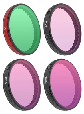 Immagine prodotto di set di filtri 4X per DJI Osmo Action 3, 4, 5 PRO - CPL / ND8 / ND16 / ND32