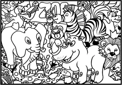 Zdjęcie produktu dla VelvetArt Kolorowanka Velwetowa ZOO - Kreatywna podróż dla małych artystów!