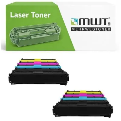 Mehrwegtoner 10x Tonerkartusche kompatibel mit HP CF210X Set aus 10 – Produktansicht 1