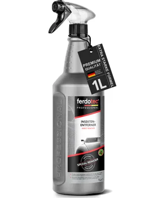 Produktbild von ferdotec Profi Insektenentferner 1.000 ml mit Sprühkopf gegen hartnäckige Rückstände | Insektenlöser Insektenreiniger extrem stark | Auto KfZ Scheibe